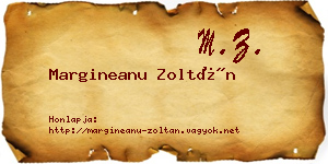Margineanu Zoltán névjegykártya
